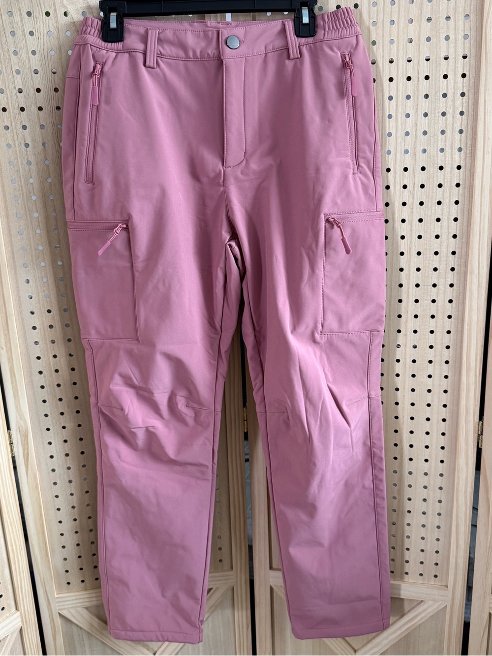 Women’s Light Pink Ski Pants with Zip Pockets